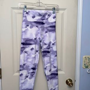 small aerie chill play move purple tye dye leggings